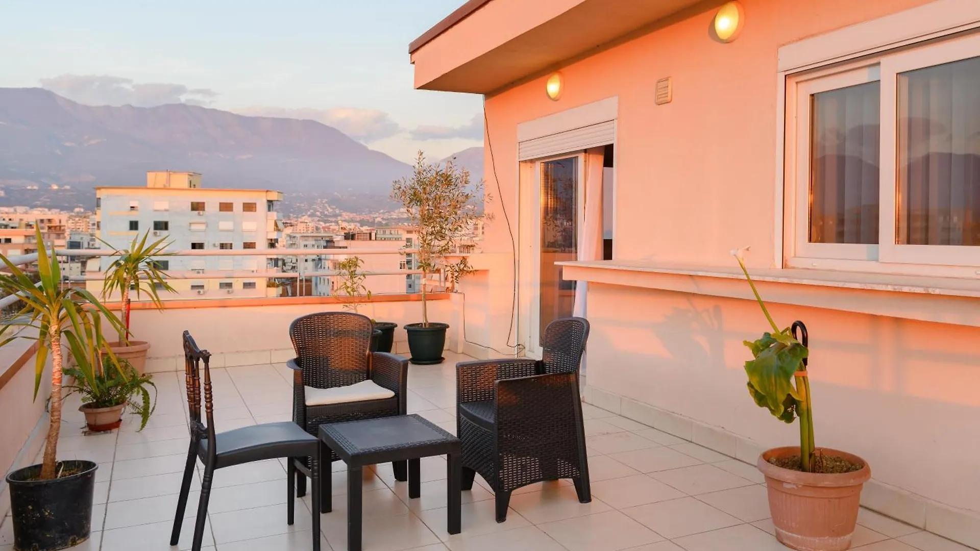 Apartment Terrace Tirana Cityscape 2 Albania